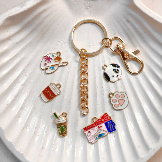 Dog Lobster Hook Double-Length Bag Charm Keychains (110mm)