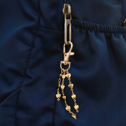 Dainty Hearts Three Layer Motif Chain Bag Charm