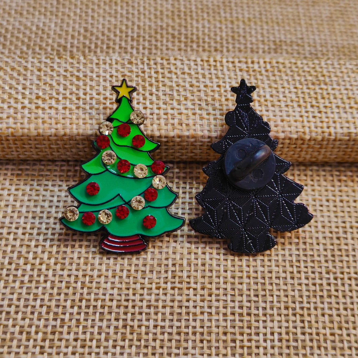 Bedazzled Christmas Tree Enamel Pin