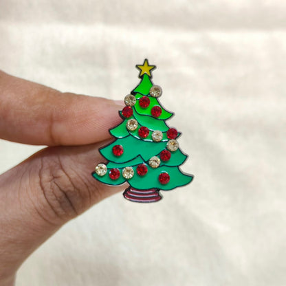 Bedazzled Christmas Tree Enamel Pin