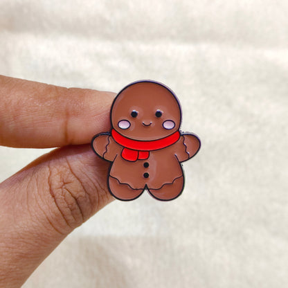 Gingerbread Man Christmas Theme Enamel Pin