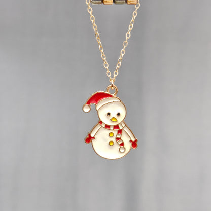 Chonky Snowman Golden Christmas Watch Charm