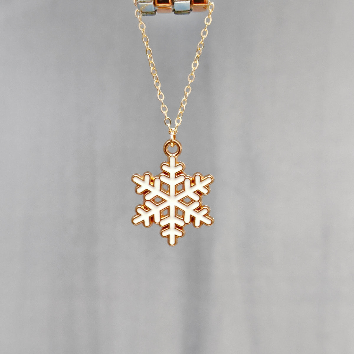Spiky Snowflake Golden Christmas Watch Charm