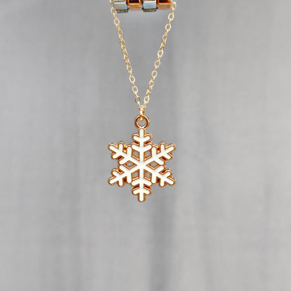 Spiky Snowflake Golden Christmas Watch Charm