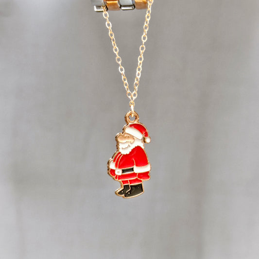 Standing Santa Golden Christmas Watch Charm