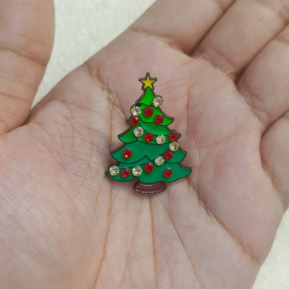 Bedazzled Christmas Tree Enamel Pin