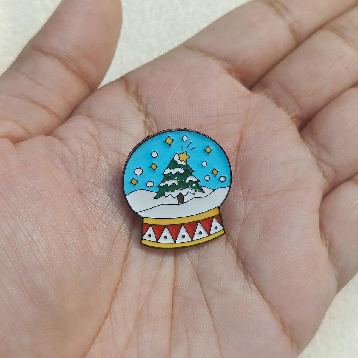 Magical Snow Globe Christmas Theme Enamel Pin