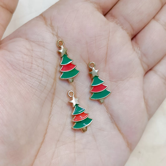 Mini Xmas Tree with Star Christmas Theme Charms