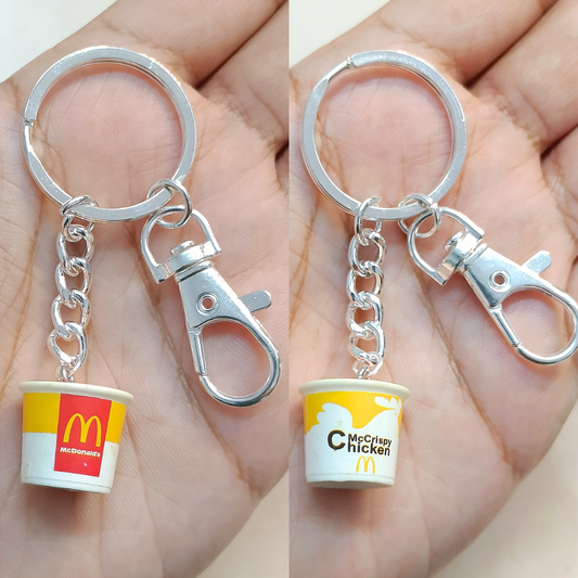 McDonalds Chicken Bucket Miniature Bag Charm Keychain
