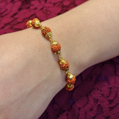 Natural Rudraksha Beads Bracelet for Women