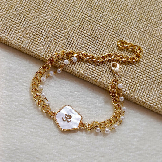 Pearlchain Om Bracelet for Women