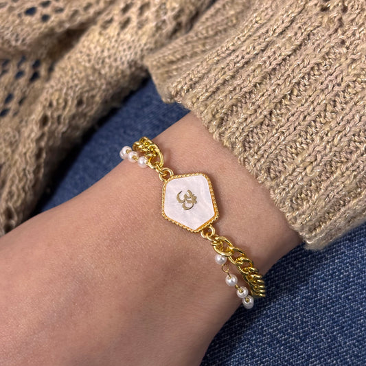 Pearlchain Om Bracelet for Women