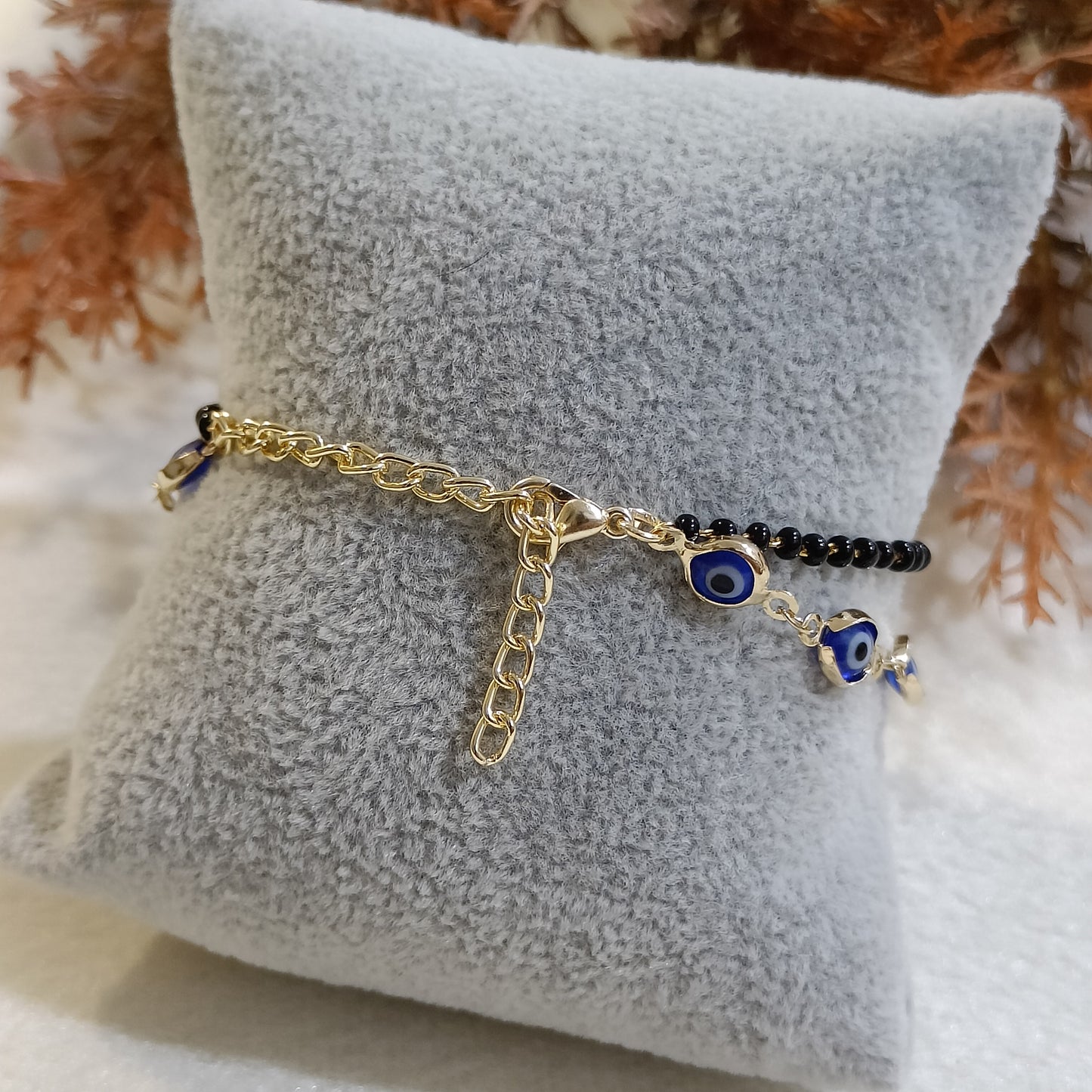 Layered Mangalsutra Evil Eye Bracelet for Women