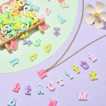 Pastel Acrylic Initial Charms (Mixed)