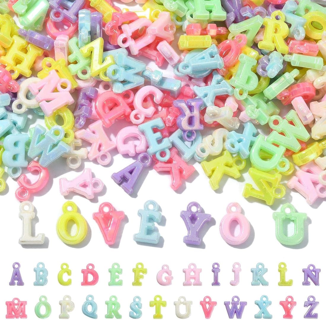 Pastel Acrylic Initial Charms (Mixed)