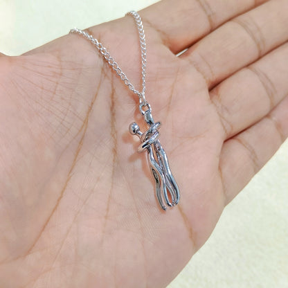 Silver Hugging Couple Pendant Necklace for Men & Women