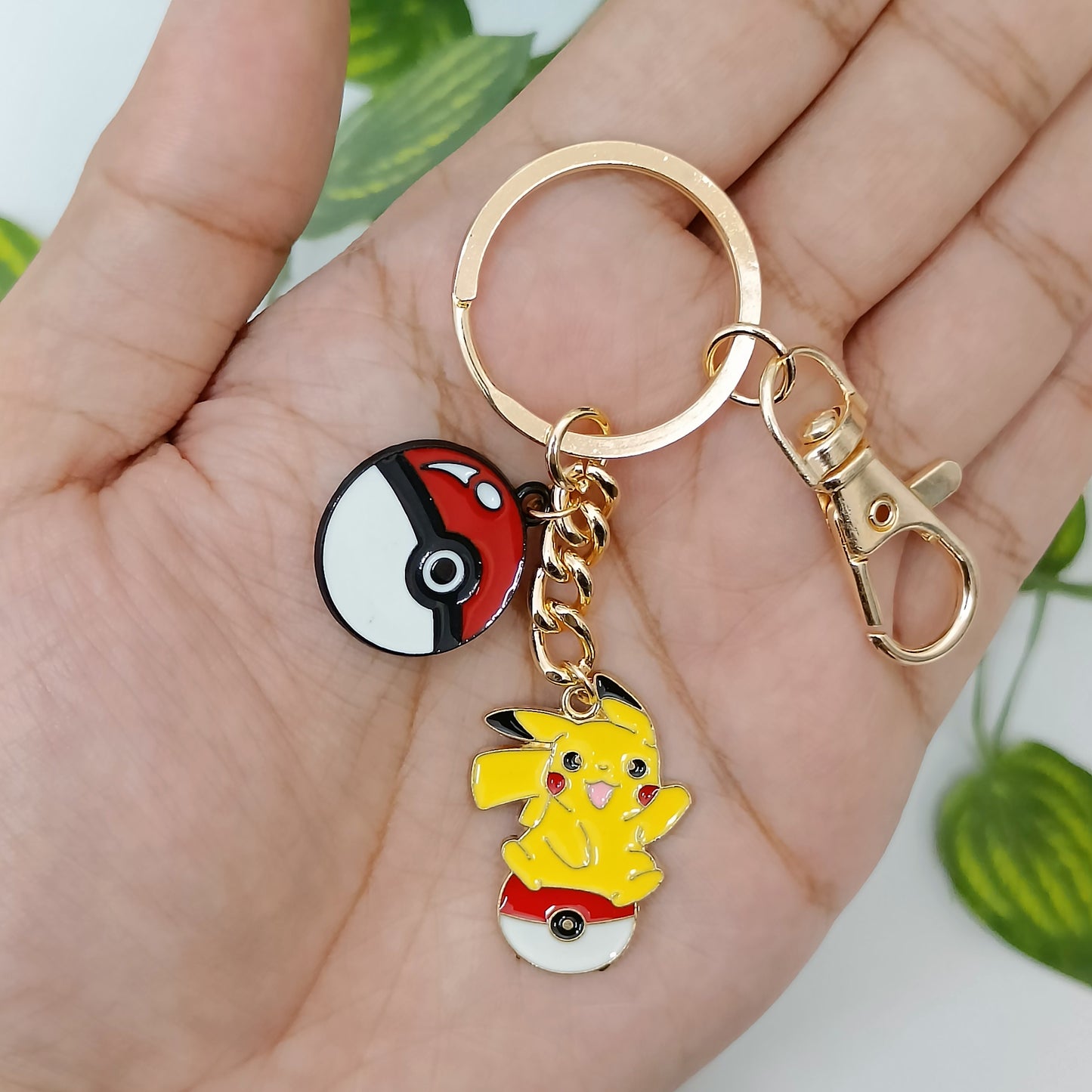 Pikachu Pokemon & Pokeball Bag Charm Keychain