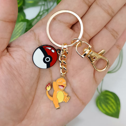 Charmander Pokemon & Pokeball Bag Charm Keychain