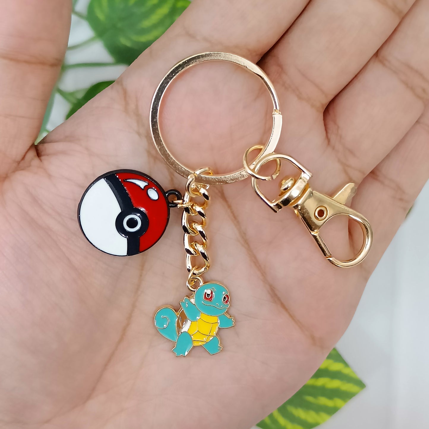 Squirtle Pokemon & Pokeball Bag Charm Keychain