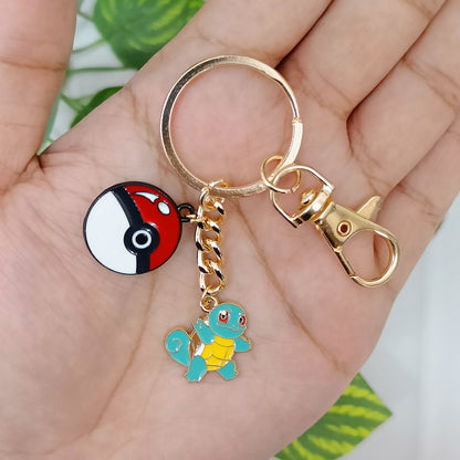 Squirtle Pokemon & Pokeball Bag Charm Keychain