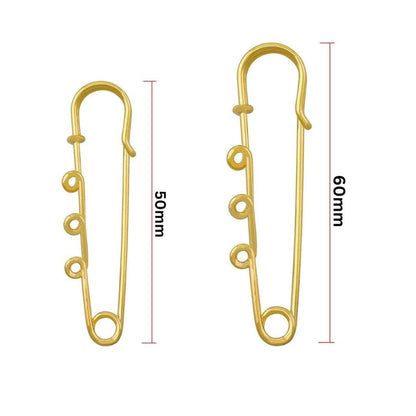 Charm Safety Pin Brooches