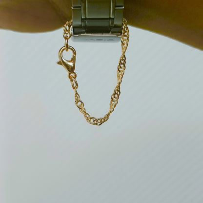 Shiny Twisted Chain Plain Watch Charm