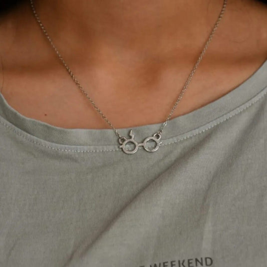 Harry Potter Specs & Mark Silver Necklace for Women & Kids