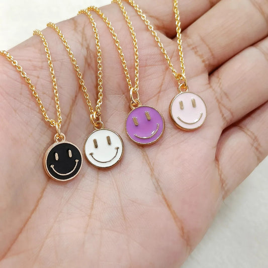 Mini Smiley Golden Necklace for Women & Kids