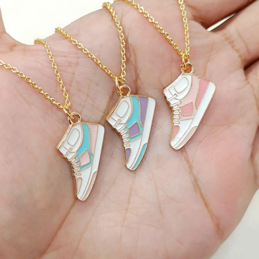 Sassy Sneakers Golden Necklace for Women & Kids