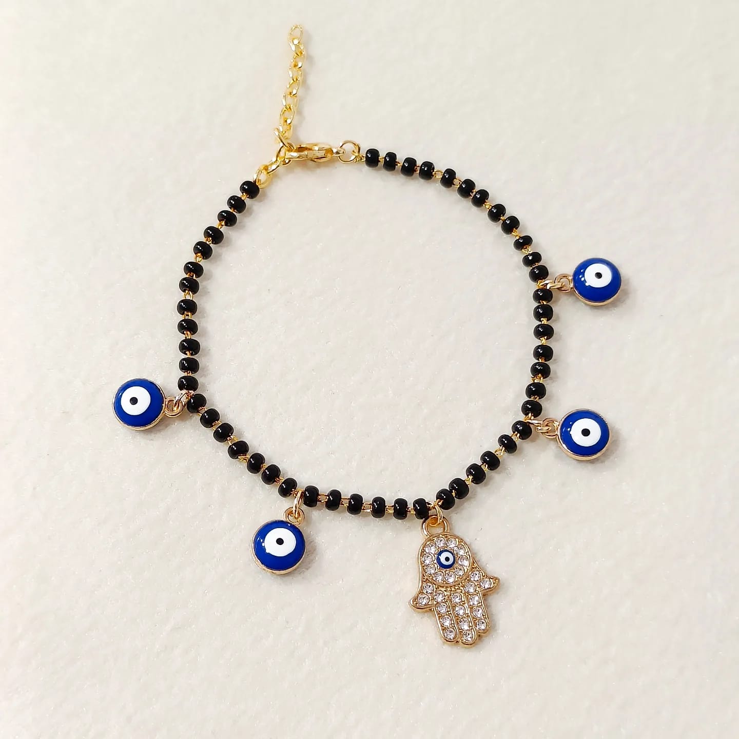 Mangalsutra Hamsa Evil Eye Charm Bracelet for Women