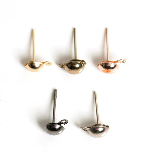Earring Round-Head Post Studs