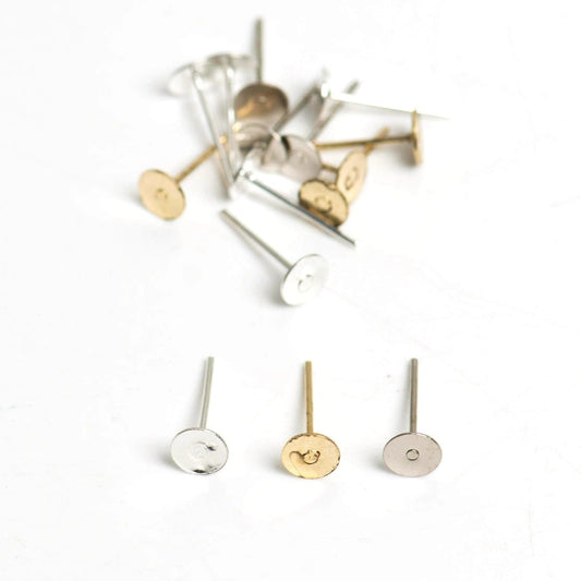 Earring Flat-Head Post Studs