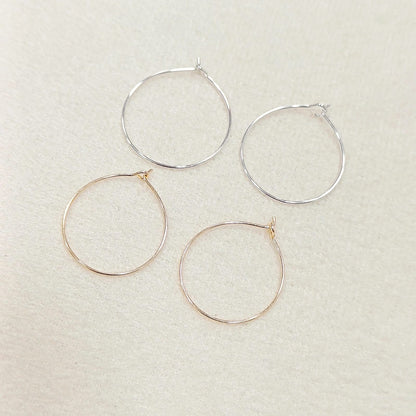 Earring Round Wire Hoops