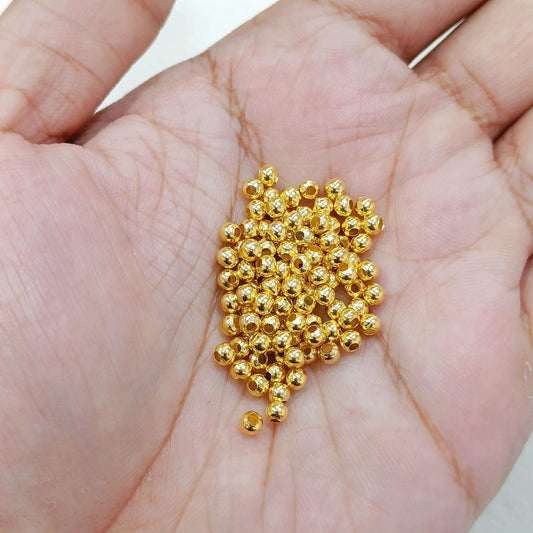 Round Metal Spacer Beads