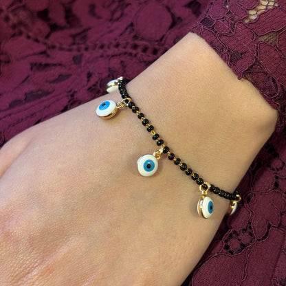 Mangalsutra Five Evil Eye Charm Bracelet for Women